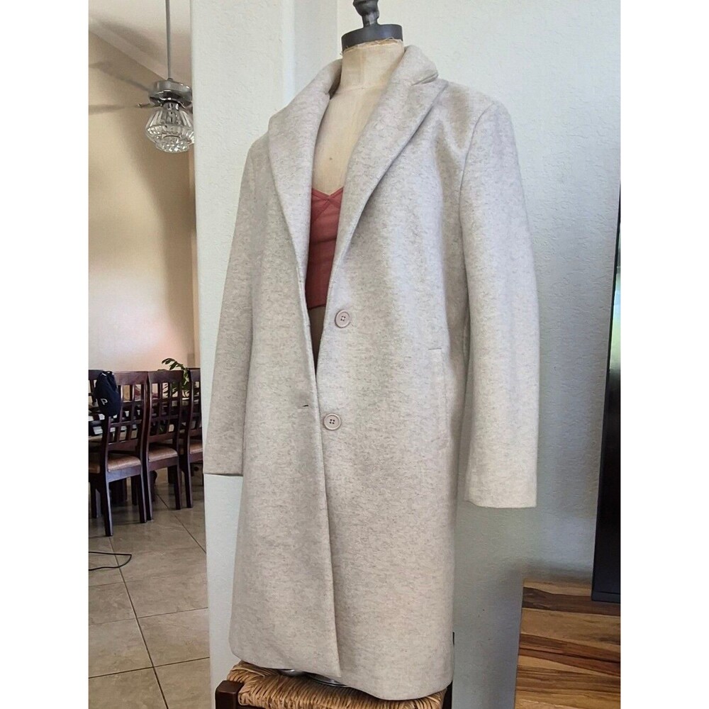 Vigoss Long Two Button Coat With Pockets Sz Medium